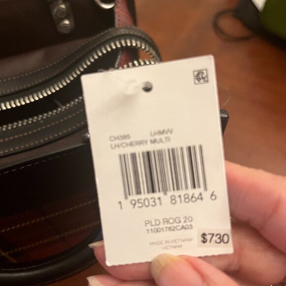 NWT!! Coach Rogue 20 in Plaid - RARE!!! - Picture 3 of 5